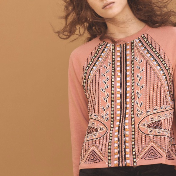 Anthropologie Tops - ✨ Anthropologie Akemi + Kin Rose Beaded Pullover ✨